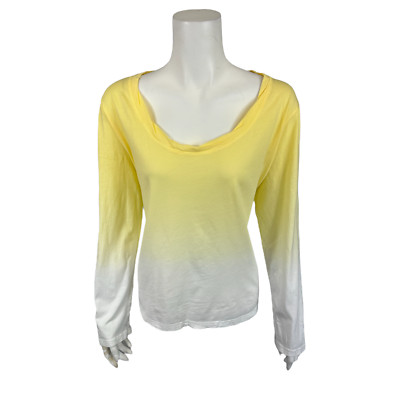 Candace Cameron Bure The Ocean Dipped Long-Sleeve Tee Top Honeysuckle Large Size-image