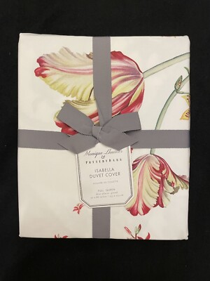 POTTERY BARN MONIQUE LHUILLIER ISABELLA FULL / QUEEN DUVET W/ 2 STANDARD SHAMS-image