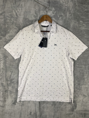 Travis Mathew Mens XXL Sun Dip White Perfect Polo Golf Shirt  NWT $99-image