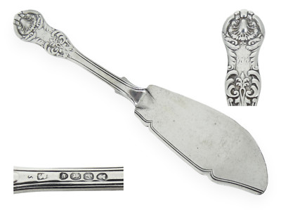 Antique Georgian 1831 Sterling Silver Large Master Butter Knife Dip Spreader WC-image