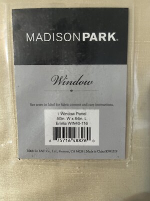 Madison Park Emilia Twist Tab Window Curtain Panel 50