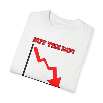 Buy the Dip T-shirt, Unisex, Crypto, Stock Market, Investments, White-image