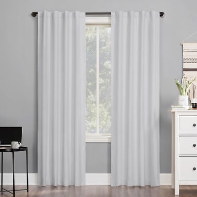 Sun Zero Cyrus Thermal Total Blackout Back Tab Curtain Panel-image