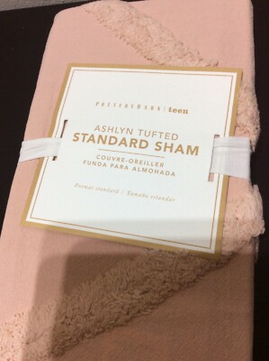 Pottery Barn Teen Washed Cotton Ashlyn Standard Sham Rose Pink NWT!-image