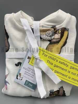 Pottery Barn Baby Where The Wild Things Are Organic Nursery Pajama 0 3 #H673B-image