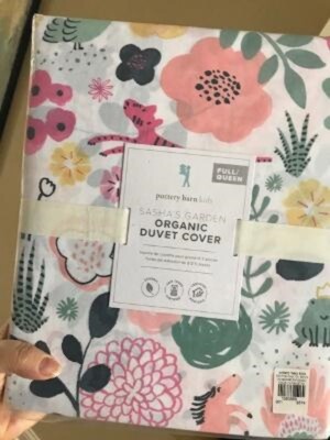 Pottery Barn Sasha's Garden Duvet Cover Full Queen 2 Standard Shams Floral 3pc🦩-image