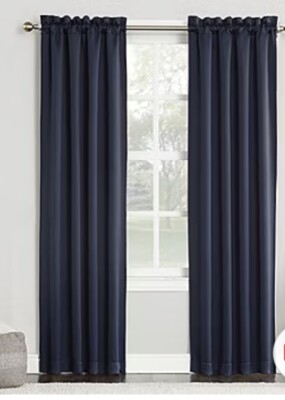 Sun Zero Easton Energy Saving lackout Rod Pocket Curtain Panel 40