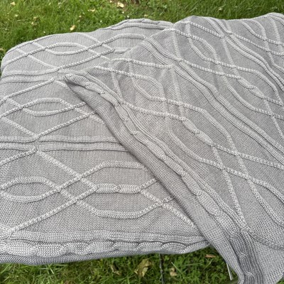 Pair Signature Madison Park Brown Chunky Sweater Knit Pillow Sham Cover 27