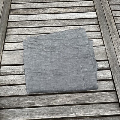 Pottery Barn Belgian Flax Linen (1) Pillow Sham King Heathered Charcoal-image