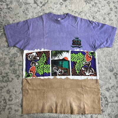 Vtg Duke Kahanamoku Duke’s Surfing T-Shirt Mens XL Dip Tye Dye Sunset Beach 90’s-image