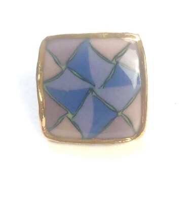 VTG Kurt Benzle Studio Artist Artisan Hand Made Pin Tie Tack Beautiful Porcelain-image