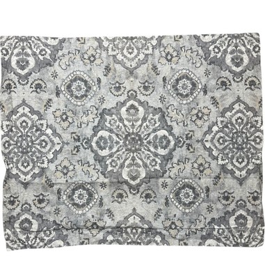 Pottery Barn Giovanna Charcoal Medallion Standard Pillow Sham Gray Cotton 26x20