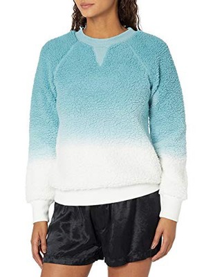 P.J. Salvage Escape Long Dip Dye Sleeve Top (Ice Blue) Womens Clothing-image