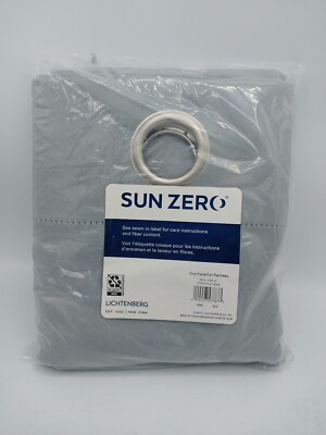 Sun Zero Panel Curtain Grommet 40in x 84in Gray-image