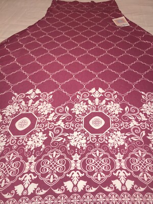 LuLaRoe MAXI Pink White Dip Paisley Floral Skirt Dress 🦄 Damask 2XS XXS 0/2 0-image