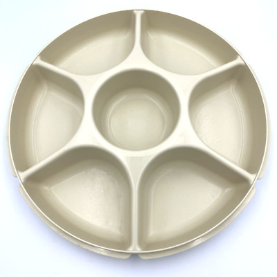 Tupperware Divided Veggie Fruit Chip Dip Serving Tray w Lid LG 14