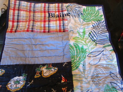 Pottery Barn Kids surf Vibes Euro sham  quilted mono Blaine photo shoot sample-image