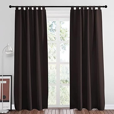 Blackout Curtain Panels 84 inches, Light Reducing Thermal Insulated Solid Tab...-image