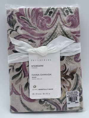 Pottery Barn Ivana Damask Standard Sham Mulicolor 26
