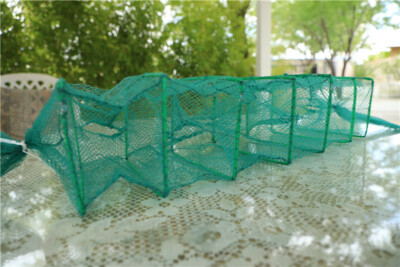 5FT Foldable Fishing Bait Trap Crab Net Crawdad Shrimp Cast Dip Cage Fish Minnow-image