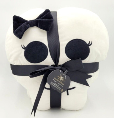 Studio Curate Set of Two Skeleton Head Shaped Pillows Him and Her Halloween-image
