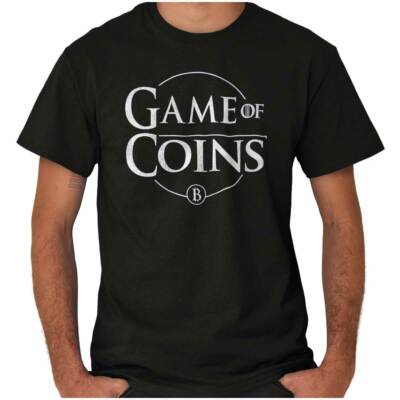 Funny Sarcastic Crypto Humor Game of Coins Womens or Mens Crewneck T Shirt Tee-image
