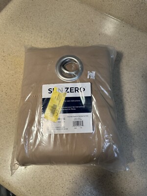 🔥Sun Zero 100% Blackout Curtain w/ Wand , 100 in x 84 in, Taupe🔥-image