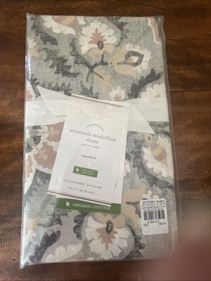 Pottery Barn Anastasia Medallion Organic Cotton*STANDARD 1  Pillow Sham-image