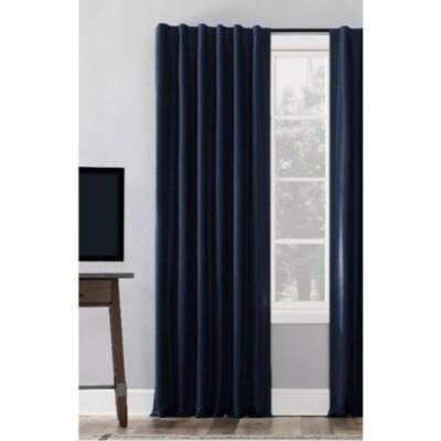 Blackout window curtain navy blue 95