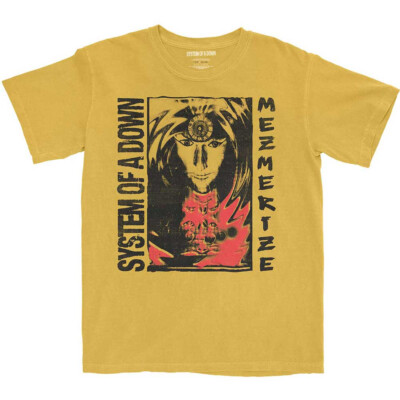 System Of A Down - Reflections -  Dip Dye Mineral Wash Mustard t-shirt-image