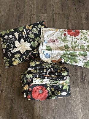 Pottery Barn Poppy Reversible Percale Duvet Cover Full/Queen Multicolor / 2 Sham-image