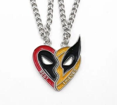Deadpool Wolverine Necklaces Best Friends Movie Marvel Logan Wade Gift 2.5cm-image