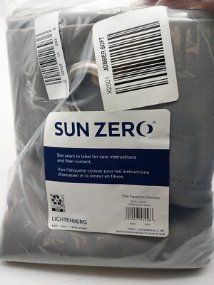 Sun Zero Curtain Panel Grommet 40in.x 84in Gray-image