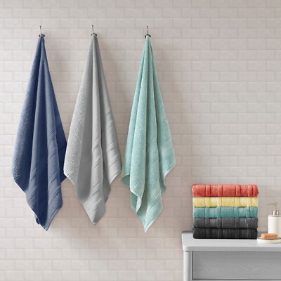 Madison Park  Super Soft Cotton Quick Dry Bath Towel 6 Pieces for Bathroom-image