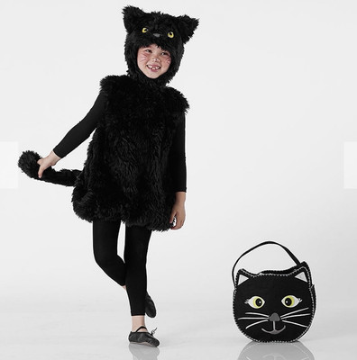 Pottery Barn Kids Black Cat Halloween Costume Size 4-6-image