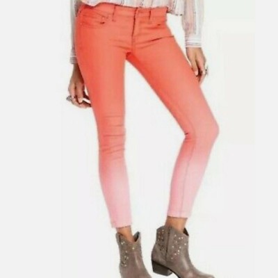 Free People l Ombre Dip Dye Ankle Crop Skinny Jeans Size 28-image