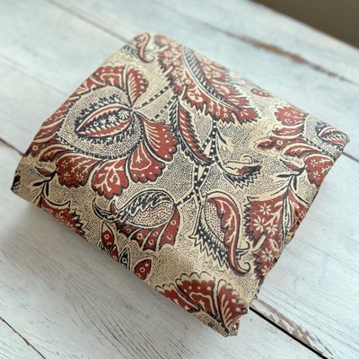 Pottery Barn Dottie Kalamkari Duvet Cover Full/Queen Palampore Floral Red Tan PB-image