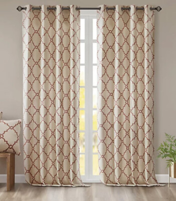 Madison Park Saratoga 50x 84-Inch Grommet Top Window SINGLE Curtain-image