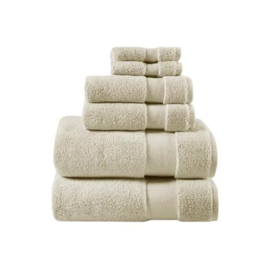 MADISON PARK Signature Bath Towel Set 1000 GSM 100% Cotton in Taupe (6-Piece)-image