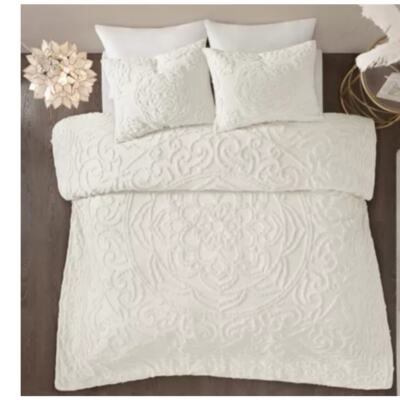 Madison Park Cecily Cotton Chenille Medallion Comforter Twin Set(2014)-image