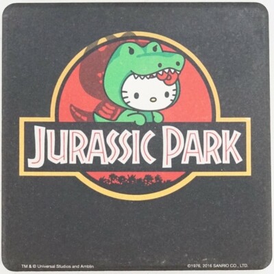 Universal Studios Exclusive Hello Kitty Jurassic Park Ceramic Coaster-image