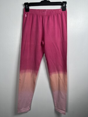 Polo Ralph Lauren Girls Multi Pink Leggings Ombre Dip Dye Size (16) XL-image