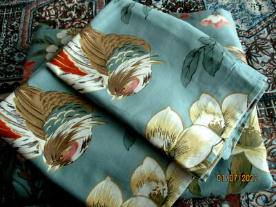 Pottery Barn Arianne Blue Bird Duvet Cover King 2 Std Shams Chinoiserie 3p Rare-image