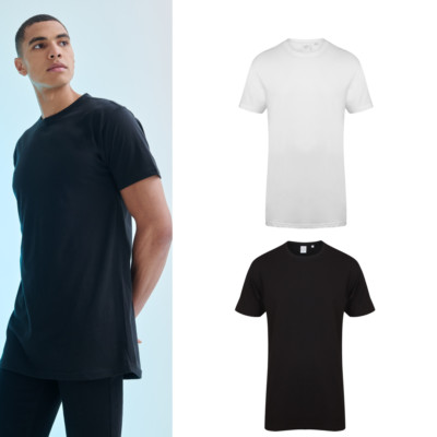 SF Longline T-Shirt with Dipped Hem (SF258) - Casual Short Sleeved Tee-image