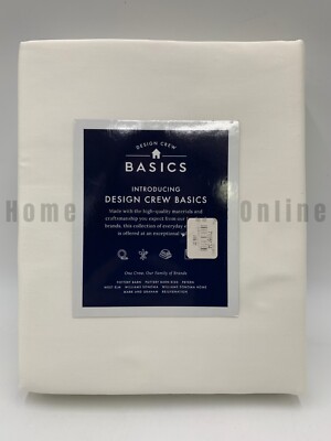Pottery Barn Design Crew Basics 400 Thread Count Percale Duvet WhiteTwin #F56L-image