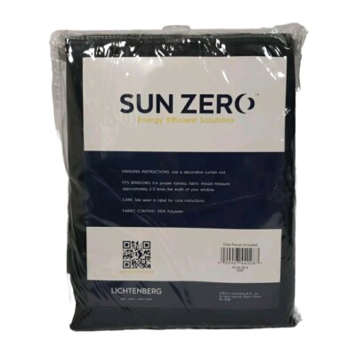Sun Zero Energy Efficient Room Darkening Curtain Single Panel 40