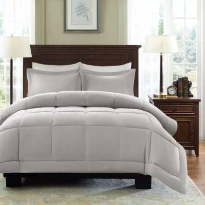 New Madison Park Full/Queen Comforter Set Gray MP 10-2434-image