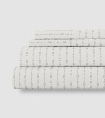 Ienjoy Home Gray Arrows Patterned Soft Microfiber 4-Piece Queen Sheet Set-image