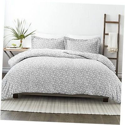 Linen Market Duvet Cover Queen (Gray) - Experience Hotel-Like Comfort with -image