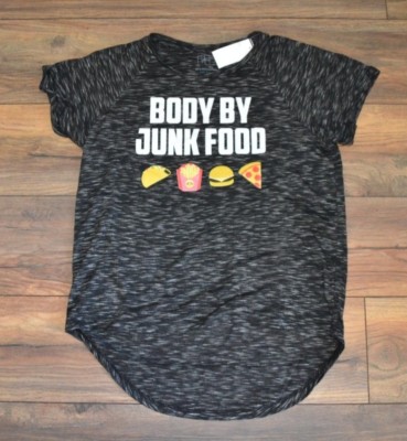Freeze Dip Hem T-Shirt Juniors Tee BODY BY JUNK FOOD -image
